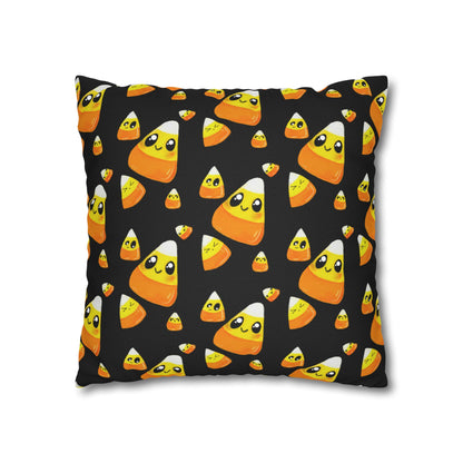 Cute Candy Corn Pattern Pillowcase — Halloween Decorative Throw Pillow Cover