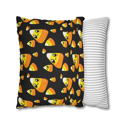 Cute Candy Corn Pattern Pillowcase — Halloween Decorative Throw Pillow Cover