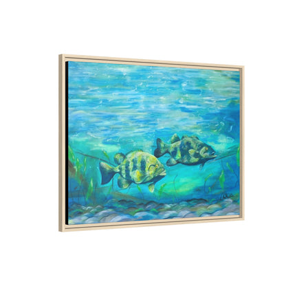 Framed Matte Canvas - Underwater Fish Scene