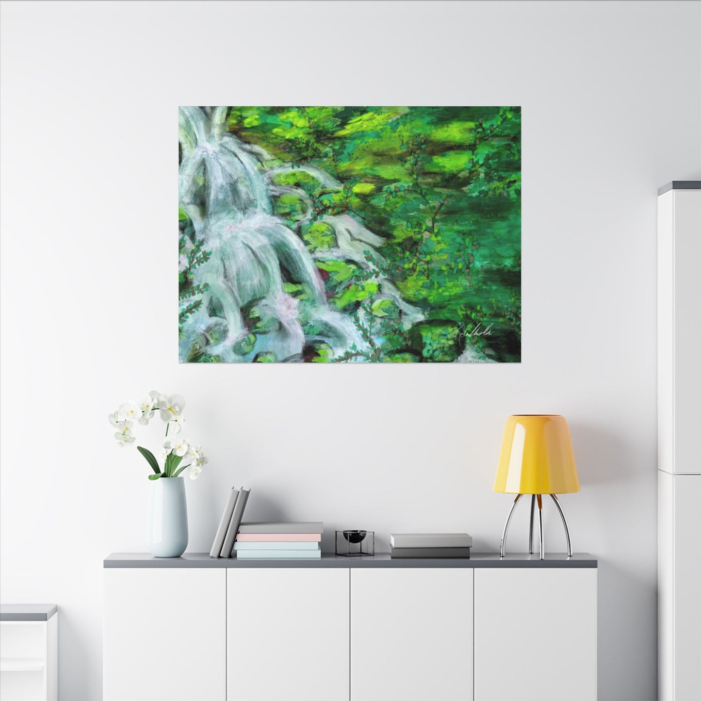 Mossy Waterfall Canvas Gallery Wrap