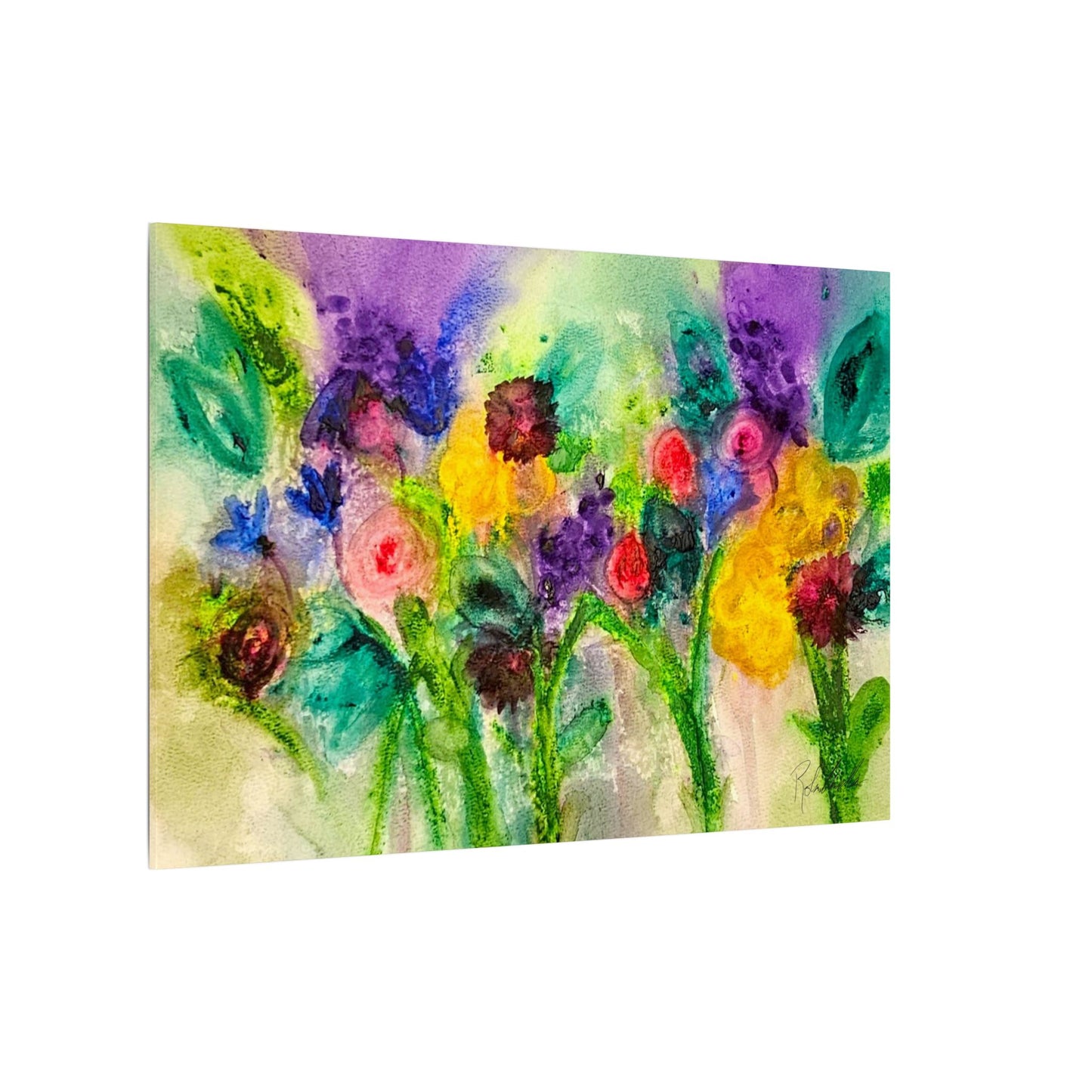 Abstract Flowers Canvas Gallery Wrap