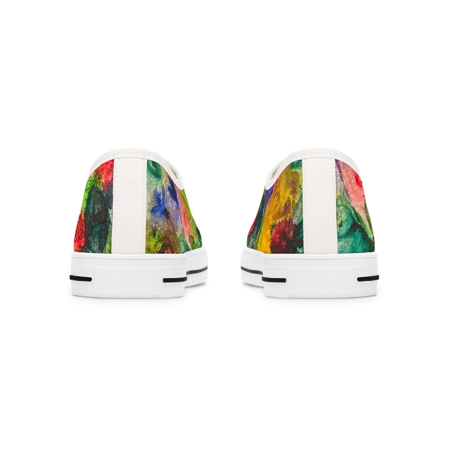 Floral Watercolor Women's Low Top Sneakers