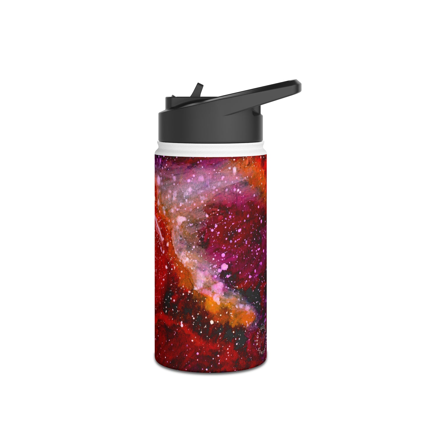 Orange Moons Galaxy Stainless Steel Water Bottle, Standard Lid