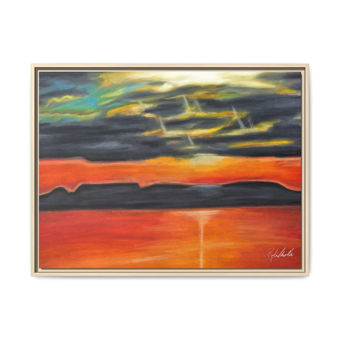Sleeping Giant at Sunset Framed Wall Art