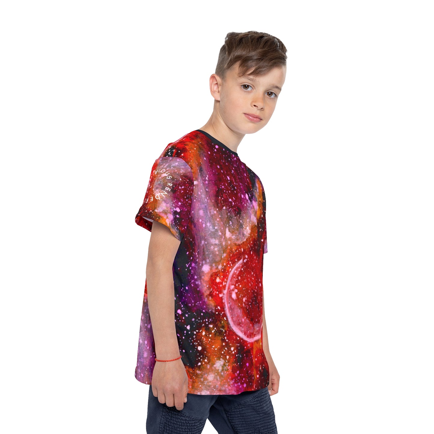 Orange Moons Galaxy Kids Sports Jersey (AOP)