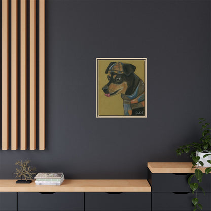 Small Chihuahua Dog in Hat Framed Wall Art