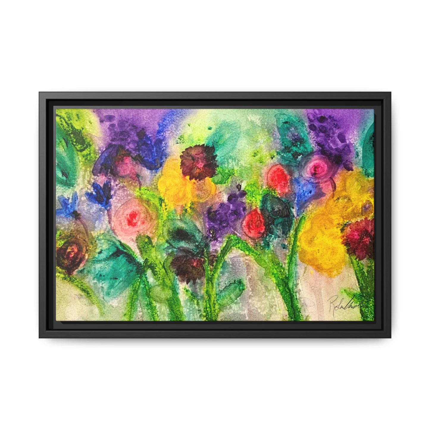 Abstract Flowers Framed Wall Art
