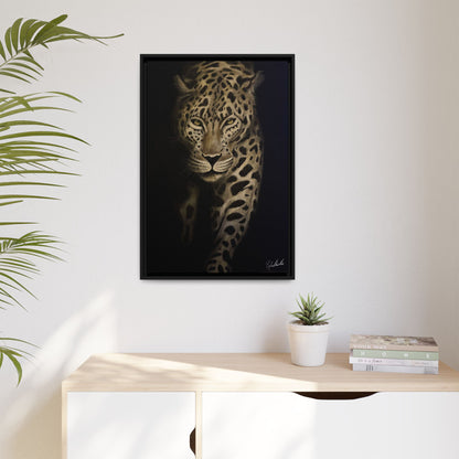 Leopard at Night Framed Wall Art
