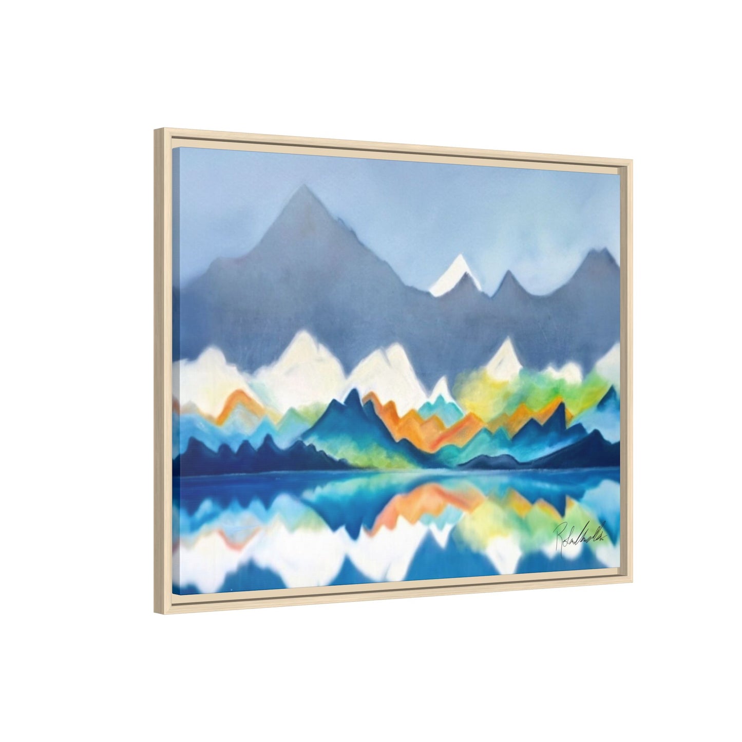 Blue and Gray Smokey Mountains Framed Wall Art