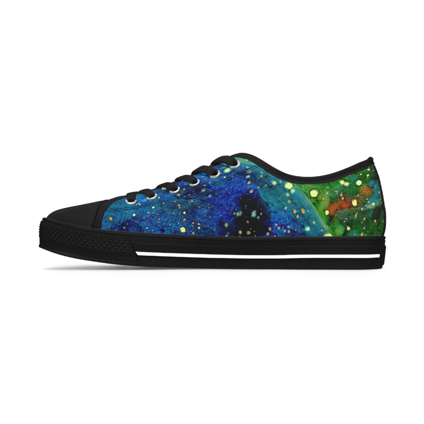 Blue Planet Galaxy Unisex Classic Low Top Sneakers Closed Toe Casual Walking Fashion Shoes