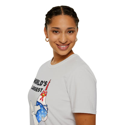 World's Largest Chicken T-Shirt — Funny Patriotic Rooster Tee