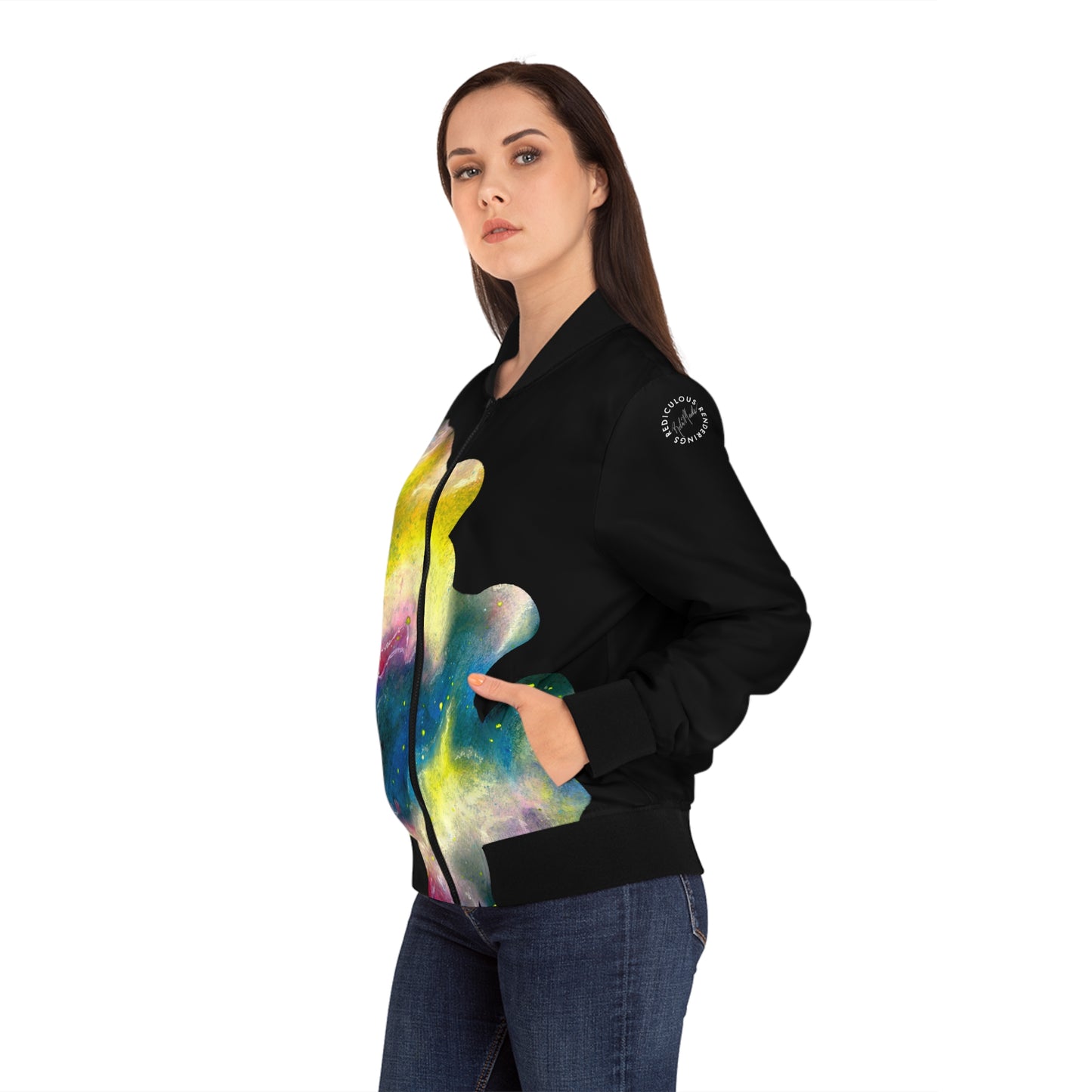 Sunrise Galaxy Women's Bomber Jacket (AOP)