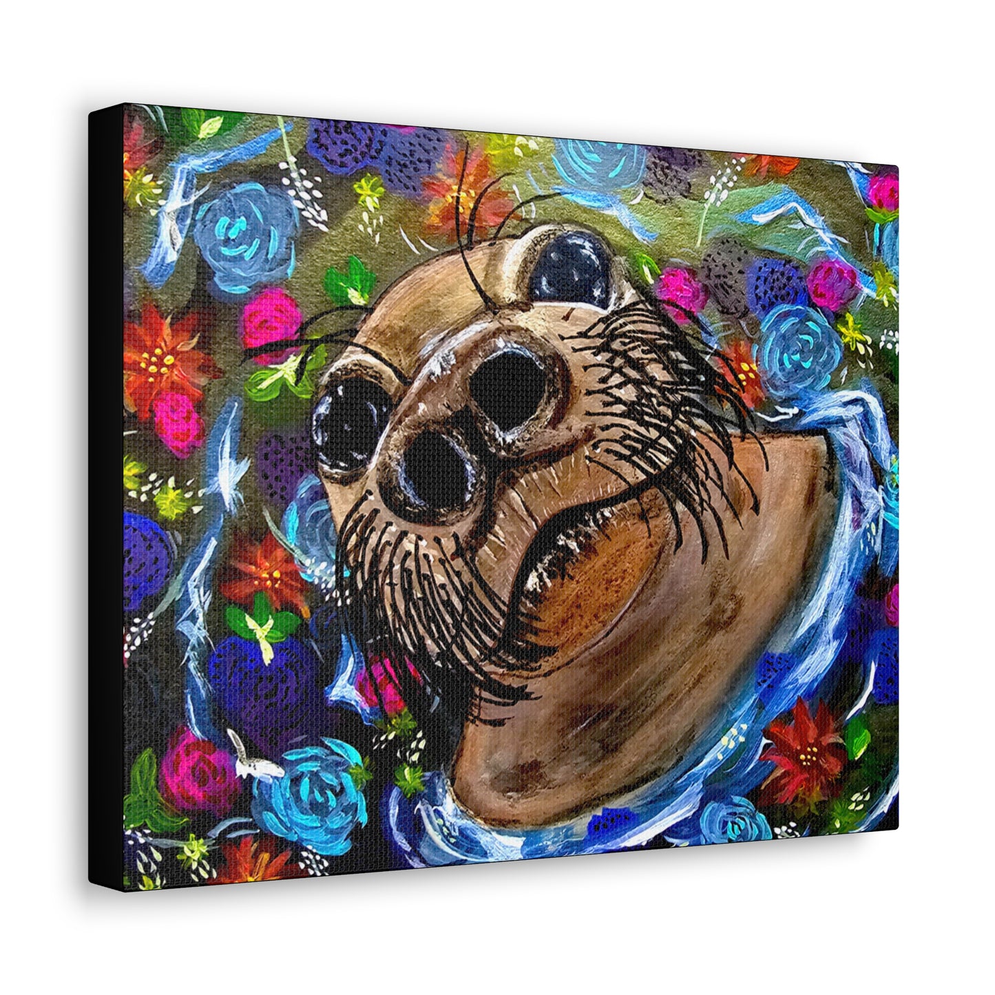 Flower Seal Canvas Gallery Wraps