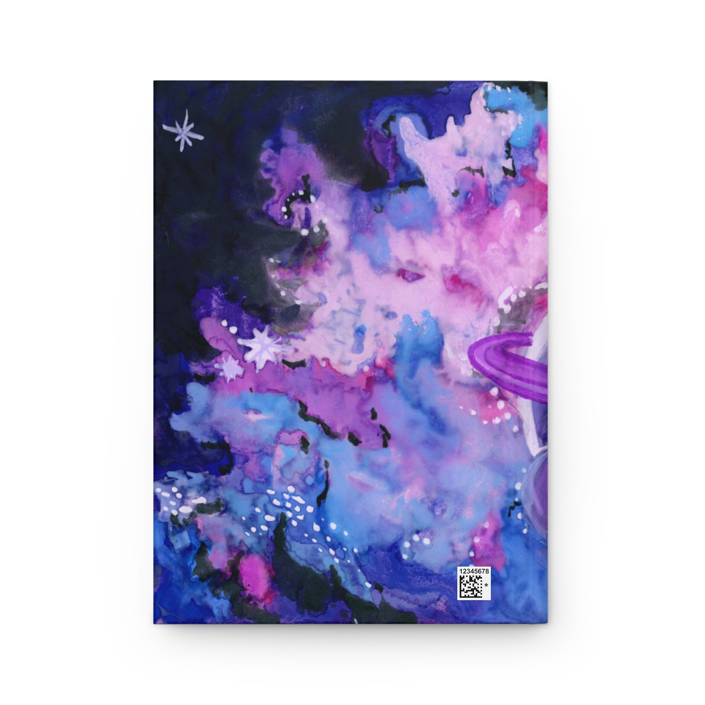 Purple Galaxy Hardcover Journal Matte 150 Pages, Printed Cover