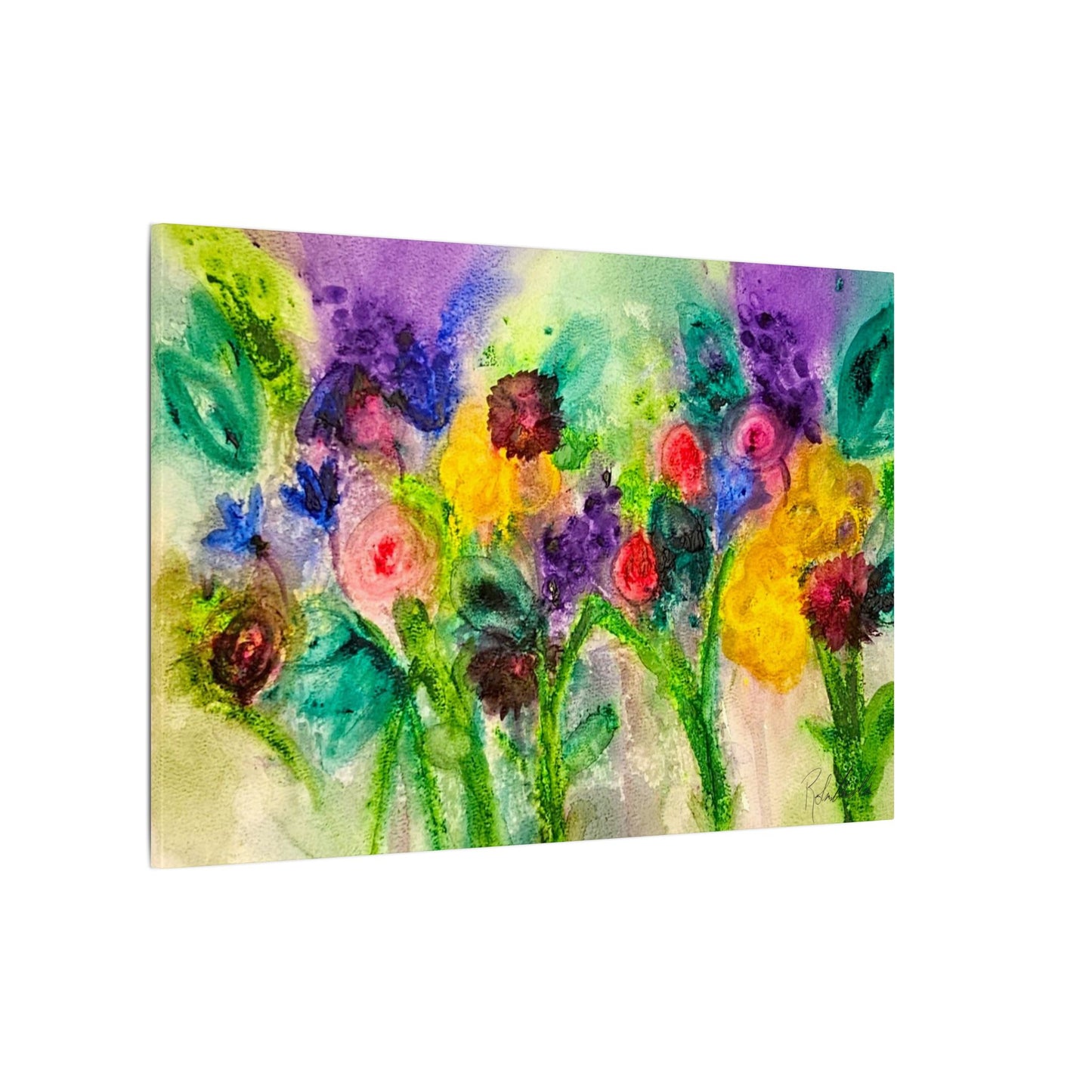 Abstract Flowers Canvas Gallery Wrap