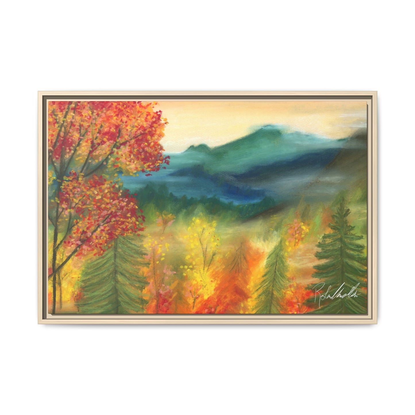 Fall Mountains Framed Wall Art