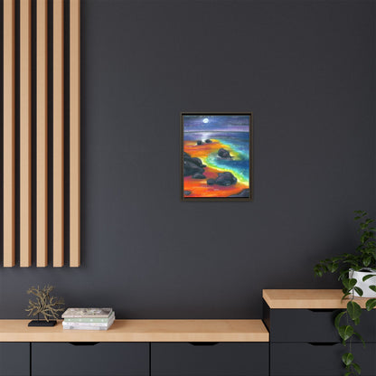 Beach at Night Frame Wall Art