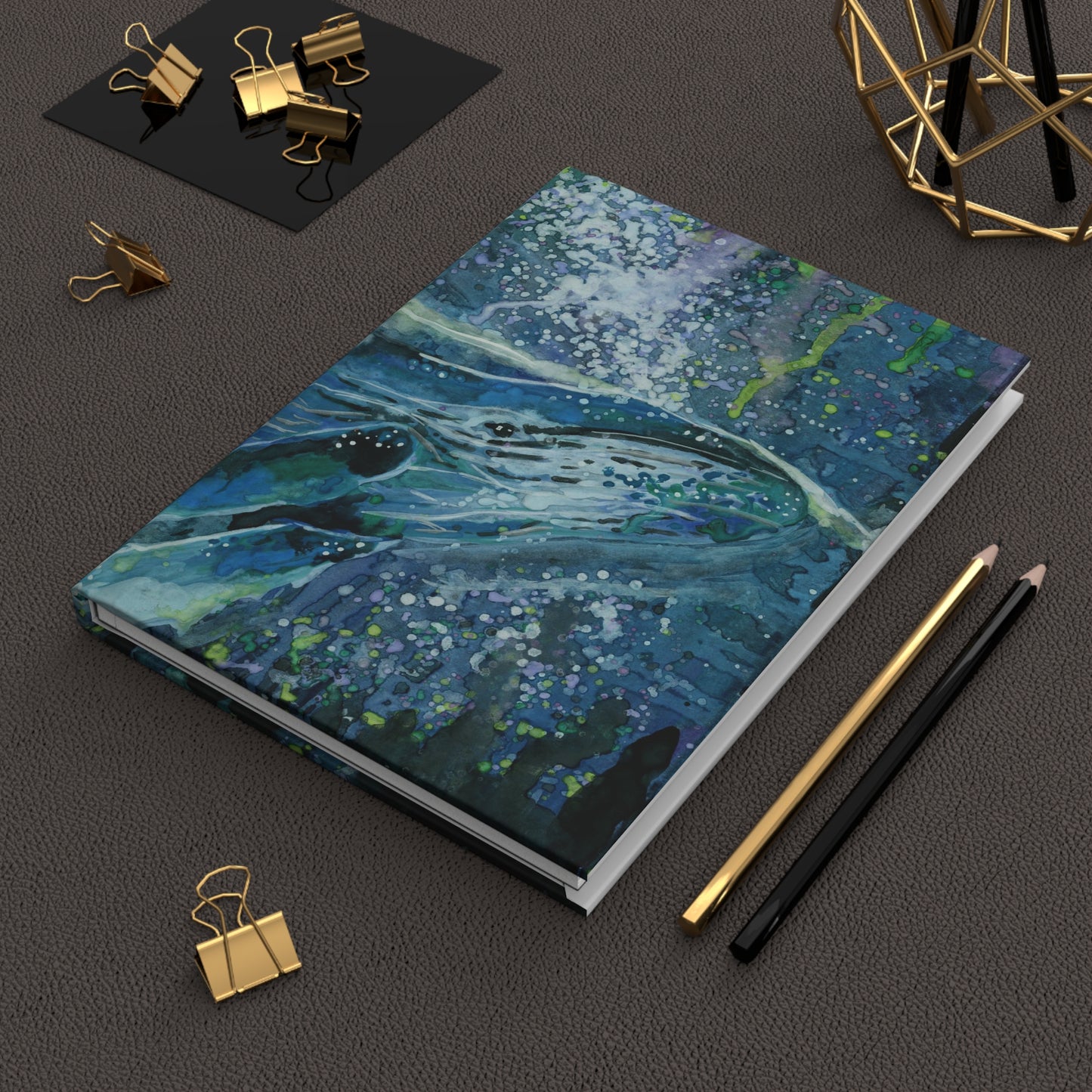 Whale Hardcover Journal Matte 150 Pages, Printed Cover