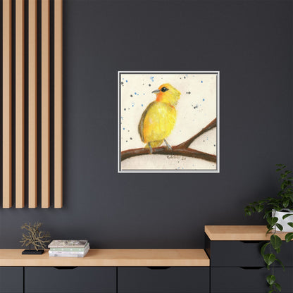 Yellow Canary Bird Framed Wall Art