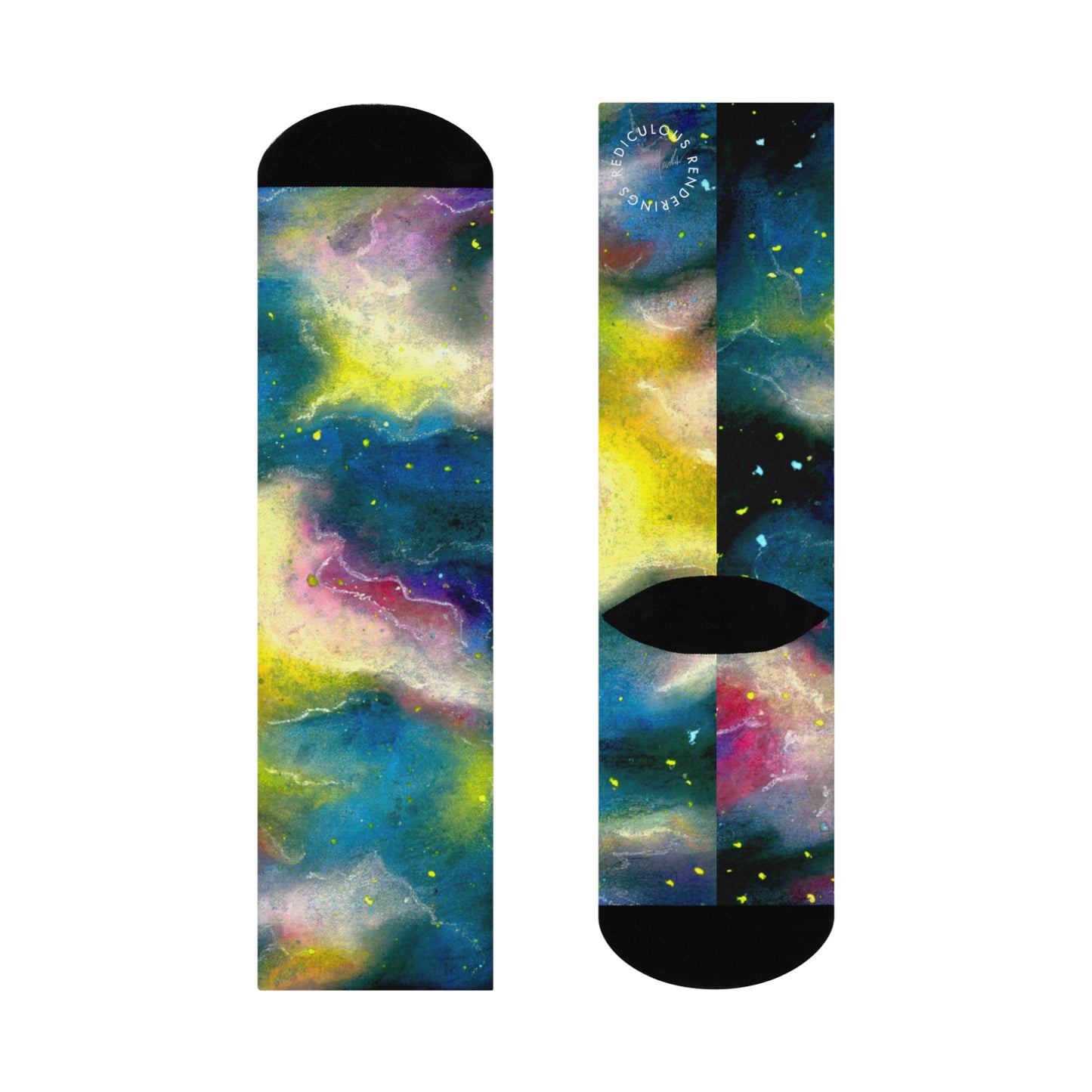 Sunrise Galaxy Cushioned Crew Socks