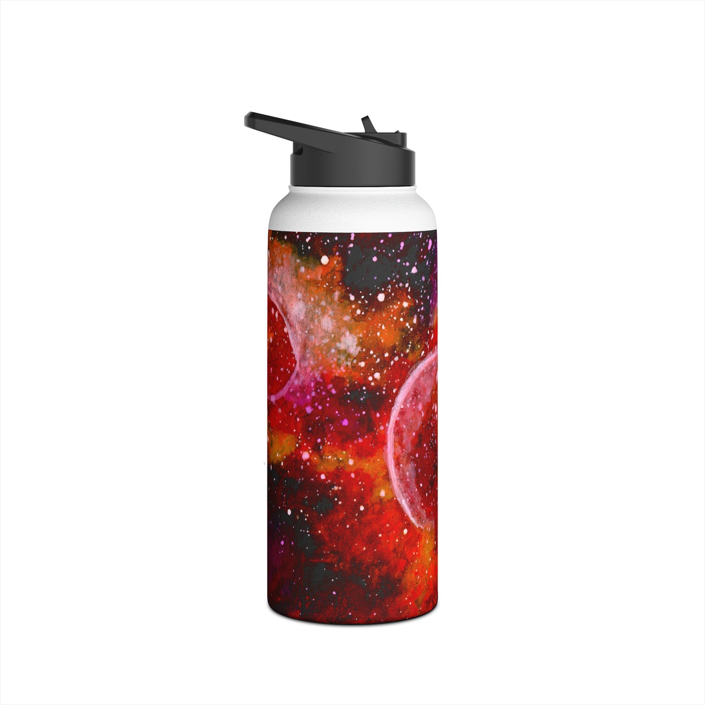 Orange Moons Galaxy Stainless Steel Water Bottle, Standard Lid