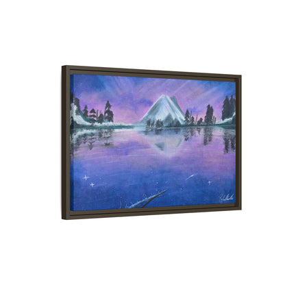 Purple Sky Over Lone Mountain Framed Wall Art