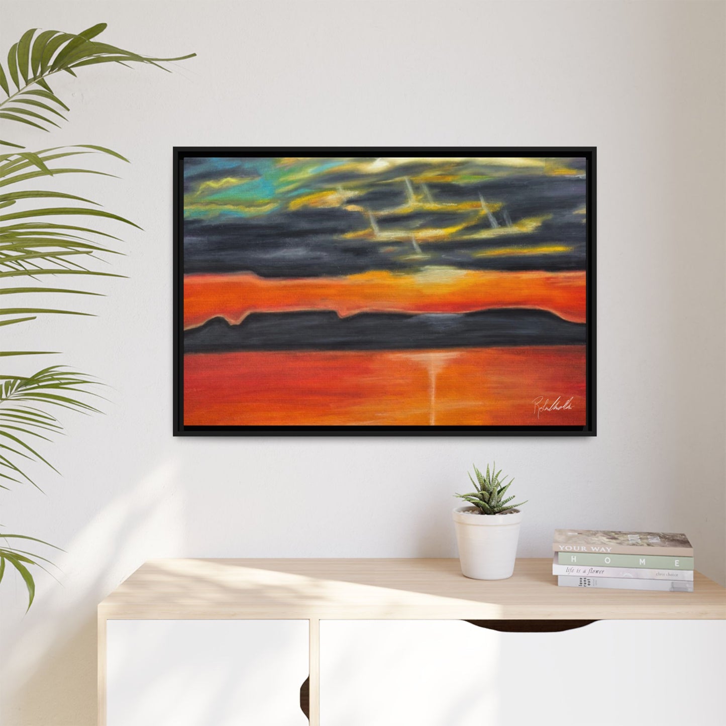 Sleeping Giant at Sunset Framed Wall Art