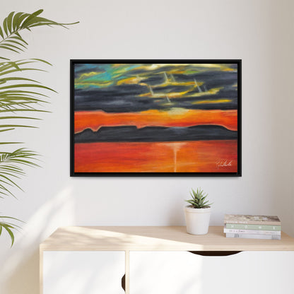 Sleeping Giant at Sunset Framed Wall Art