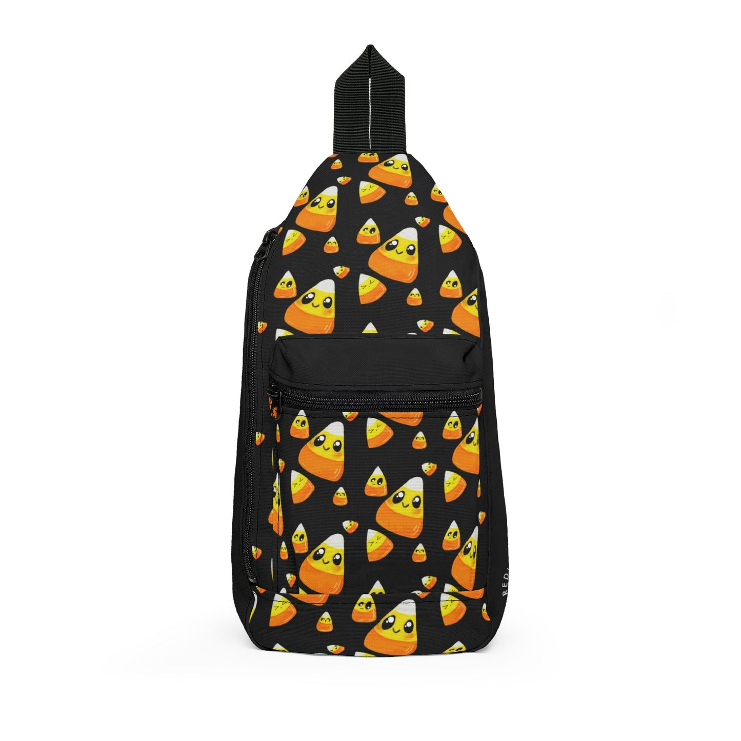 Candy Corn Pattern Sling Bag – Cute Halloween Crossbody Pack