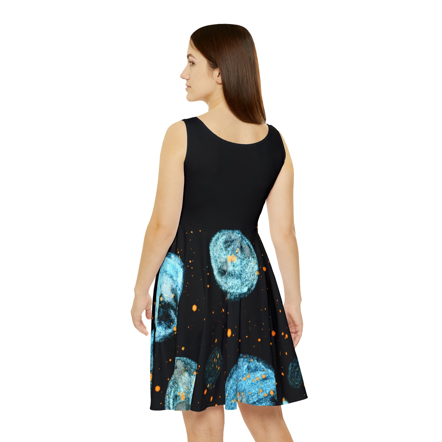 Little Blue Planets Galaxy Women's Skater Dress (AOP)