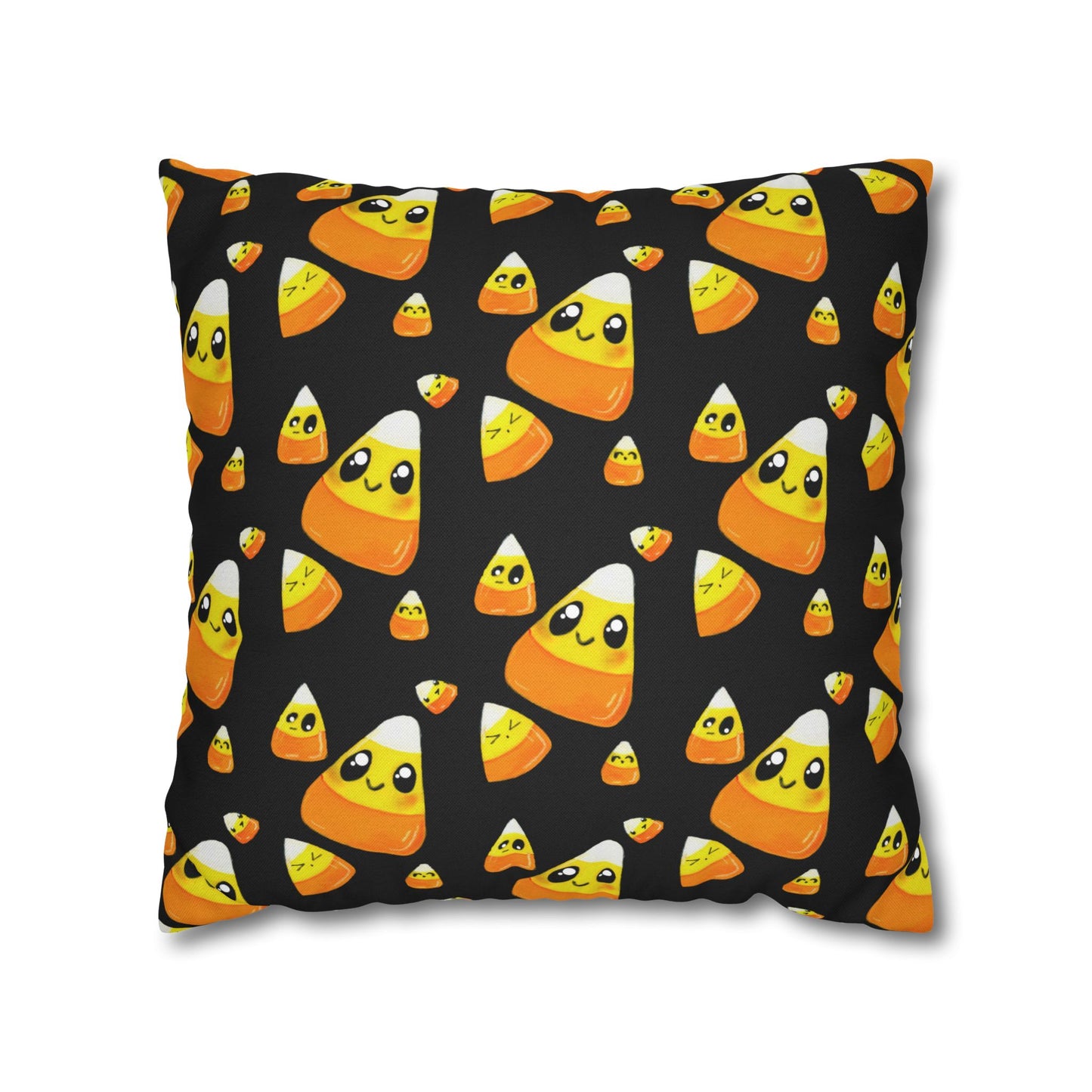 Cute Candy Corn Pattern Pillowcase — Halloween Decorative Throw Pillow Cover