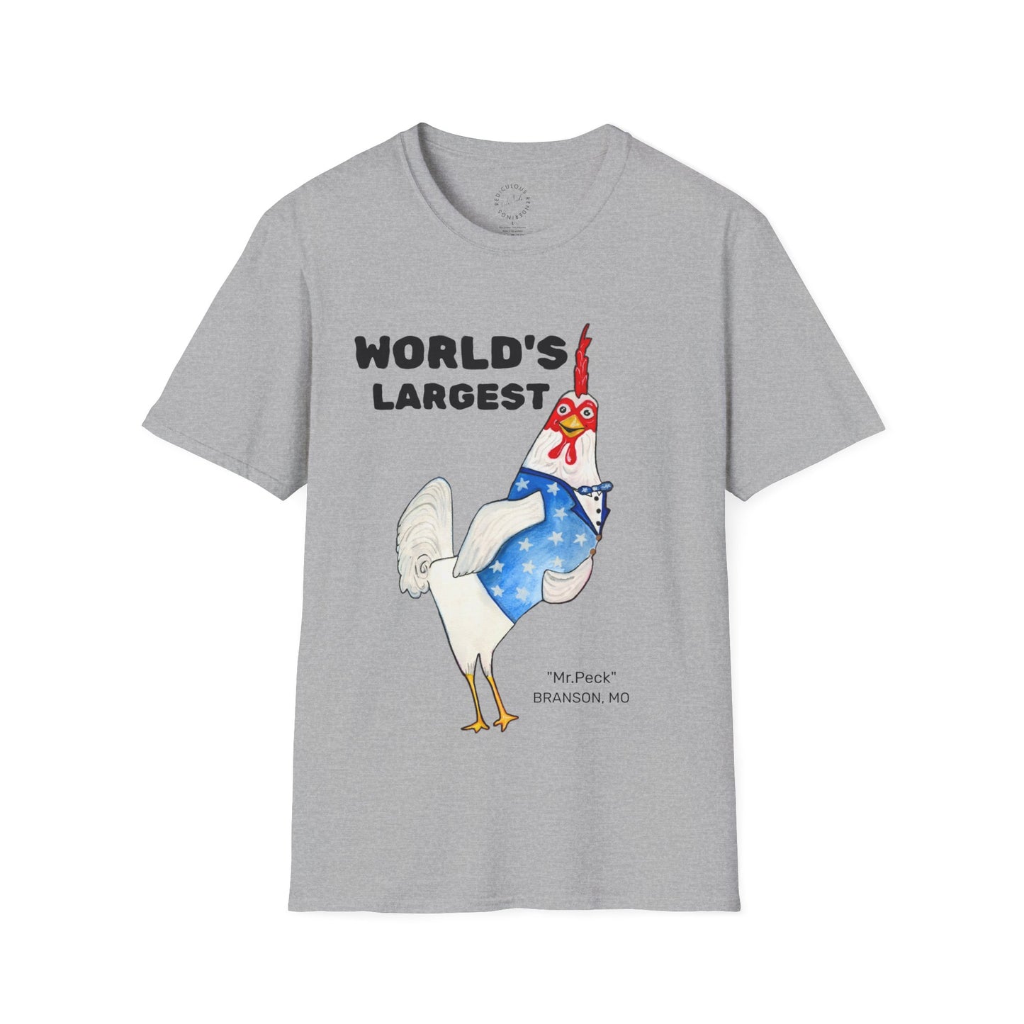 World's Largest Chicken T-Shirt — Funny Patriotic Rooster Tee