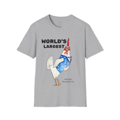 World's Largest Chicken T-Shirt — Funny Patriotic Rooster Tee