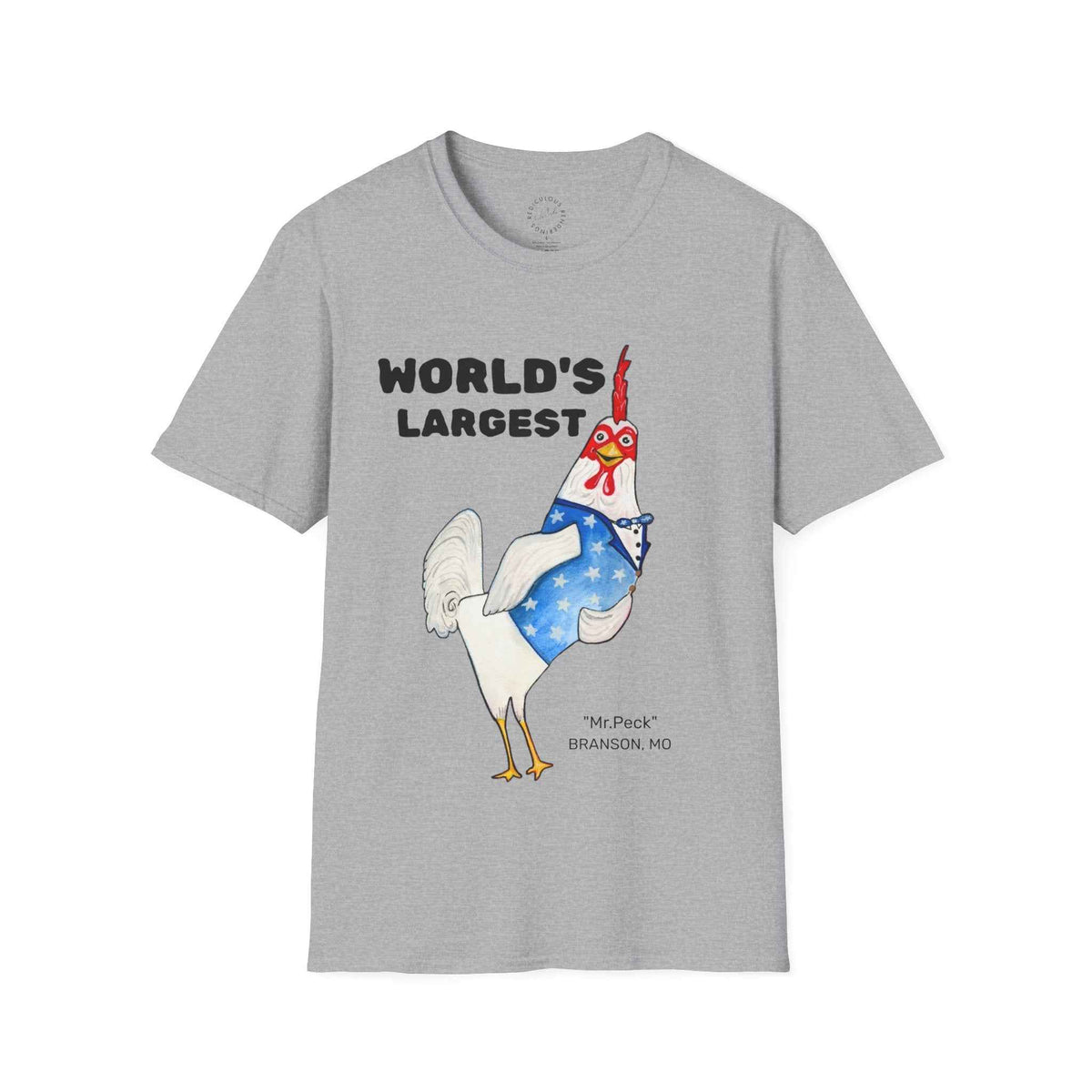World's Largest Chicken T-Shirt — Funny Patriotic Rooster Tee