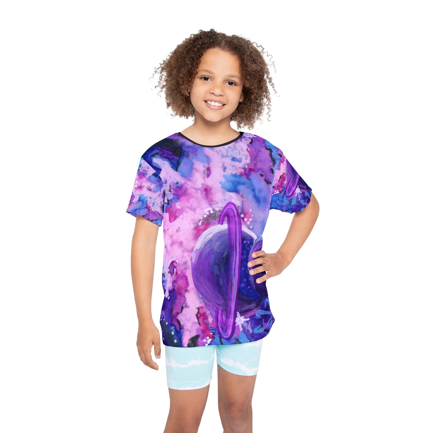 Purple Galaxy Kids Sports Jersey (AOP)