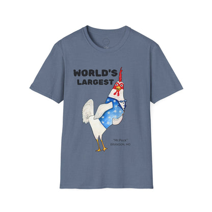 World's Largest Chicken T-Shirt — Funny Patriotic Rooster Tee