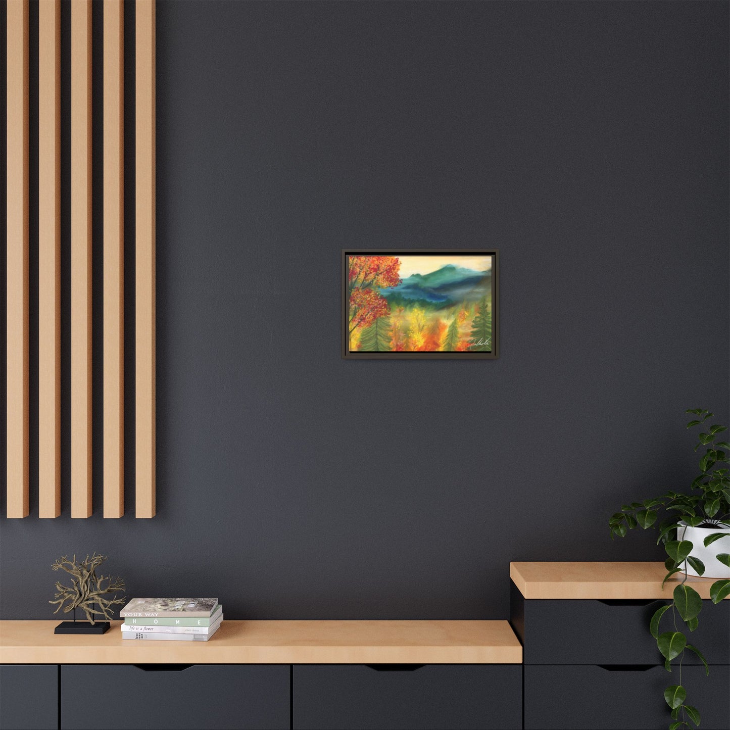 Fall Mountains Framed Wall Art
