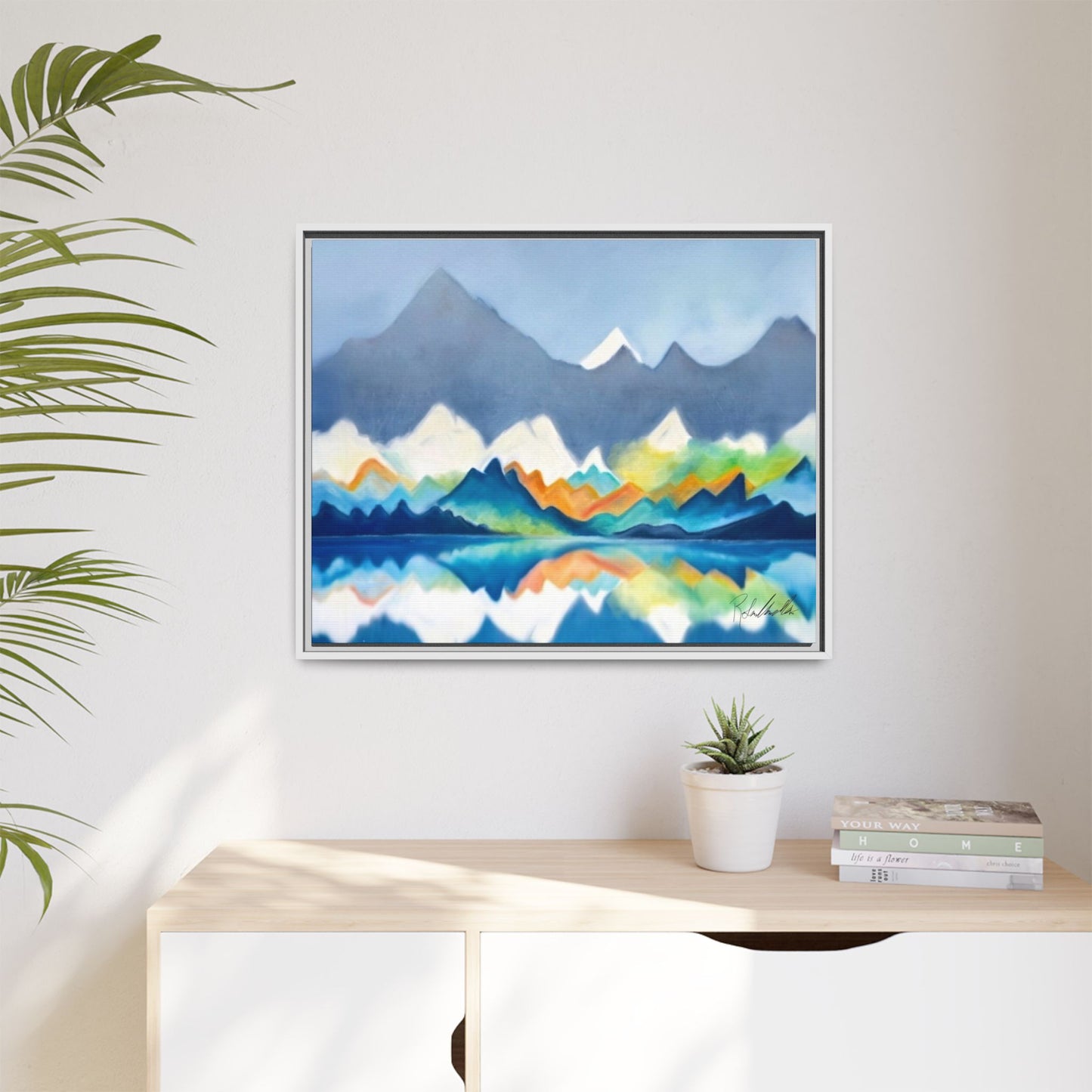 Blue and Gray Smokey Mountains Framed Wall Art