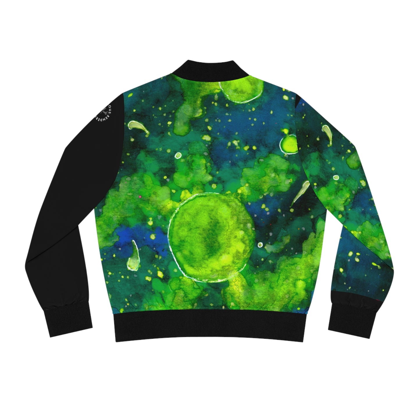 Green Galaxy Women's Bomber Jacket (AOP)