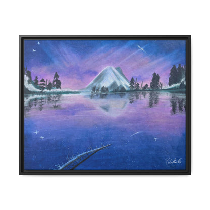 Purple Sky Over Lone Mountain Framed Wall Art