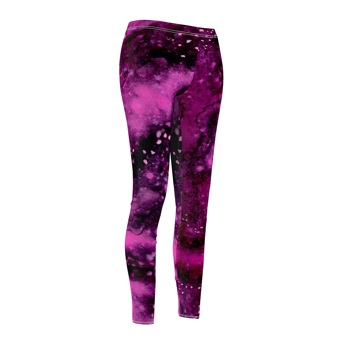 Rose Colored Galaxy Women's Cut & Sew Casual Leggings (AOP)