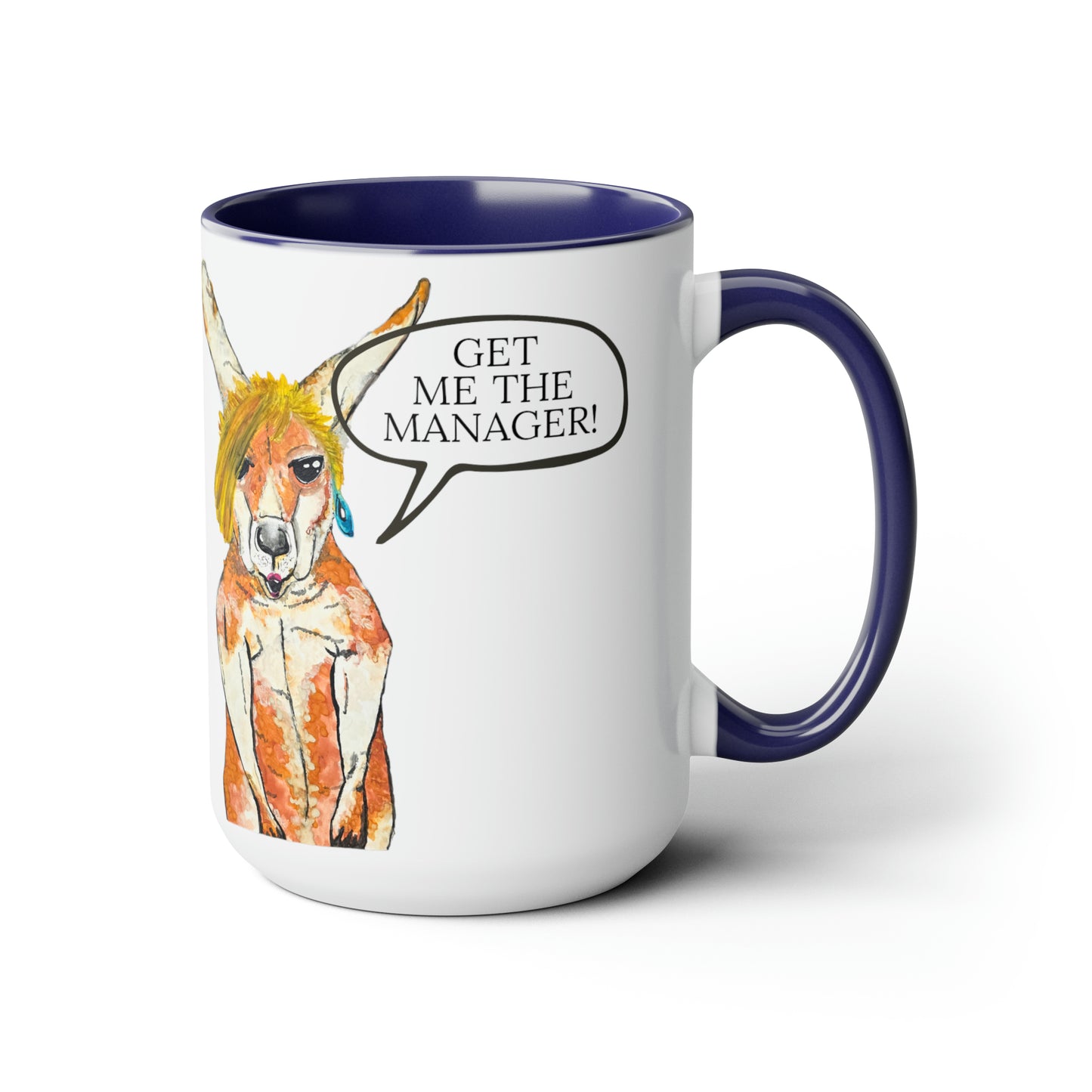 Karenroo Two-Tone Coffee Mugs, 15oz