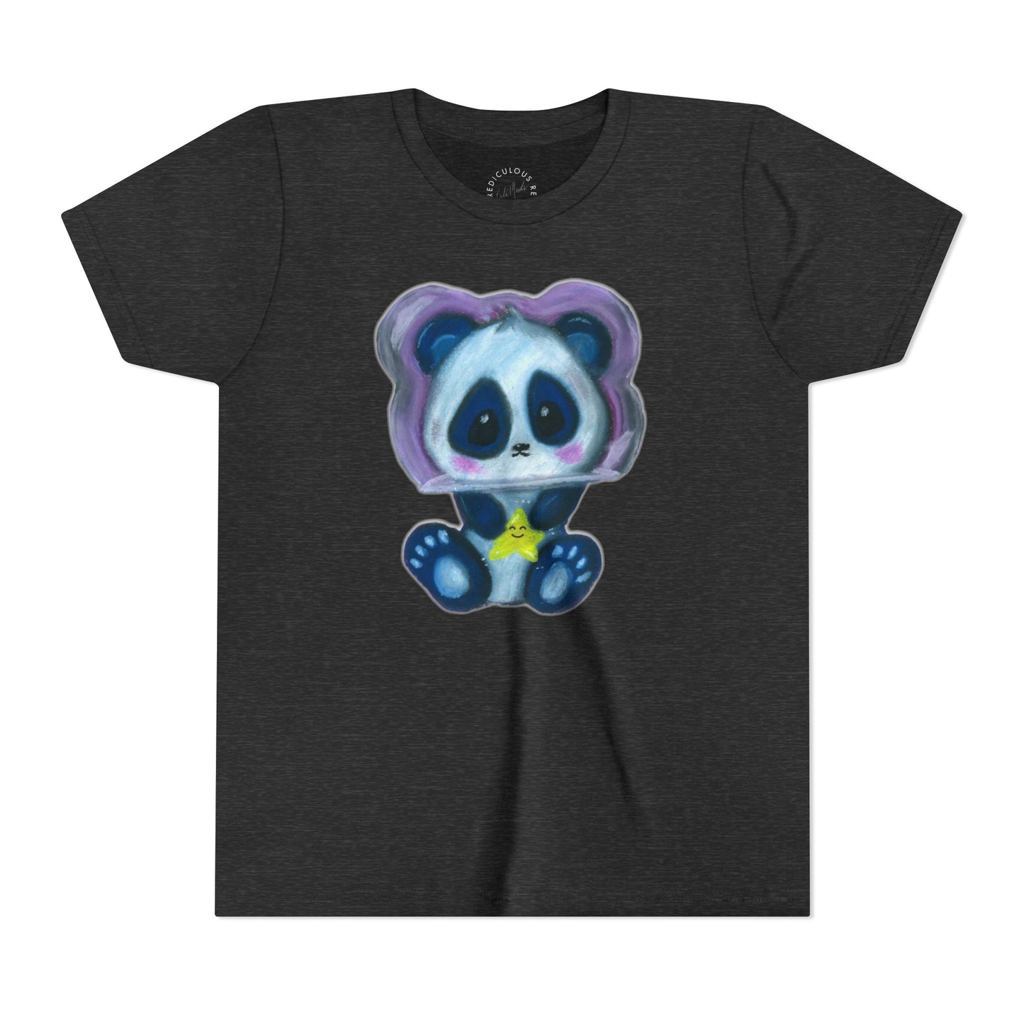 Cute Star Panda Youth Tee — Adorable Cartoon Panda Kids T-Shirt