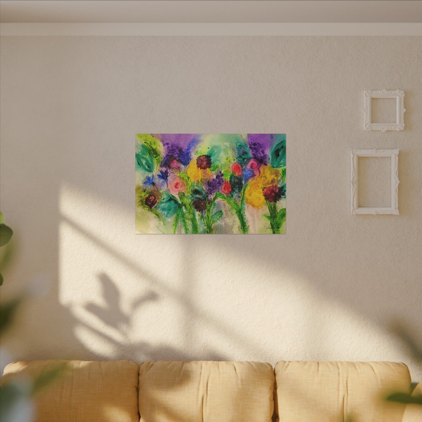 Abstract Flowers Canvas Gallery Wrap