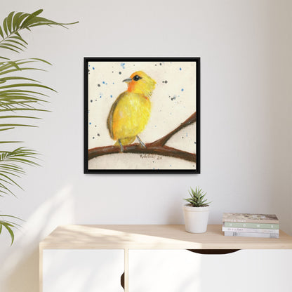 Yellow Canary Bird Framed Wall Art