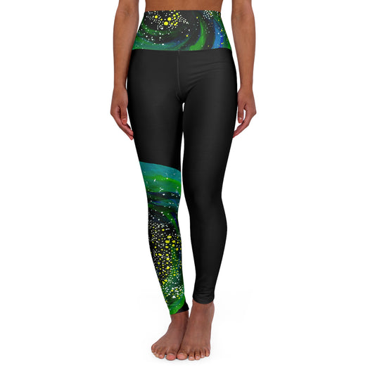 Spiral Galaxy High Waisted Yoga Leggings (AOP)