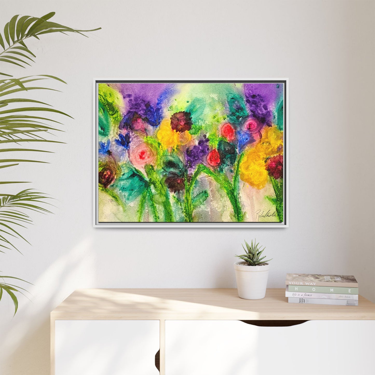 Abstract Flowers Framed Wall Art