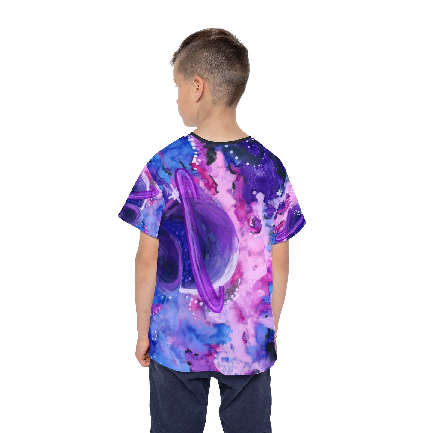 Purple Galaxy Kids Sports Jersey (AOP)