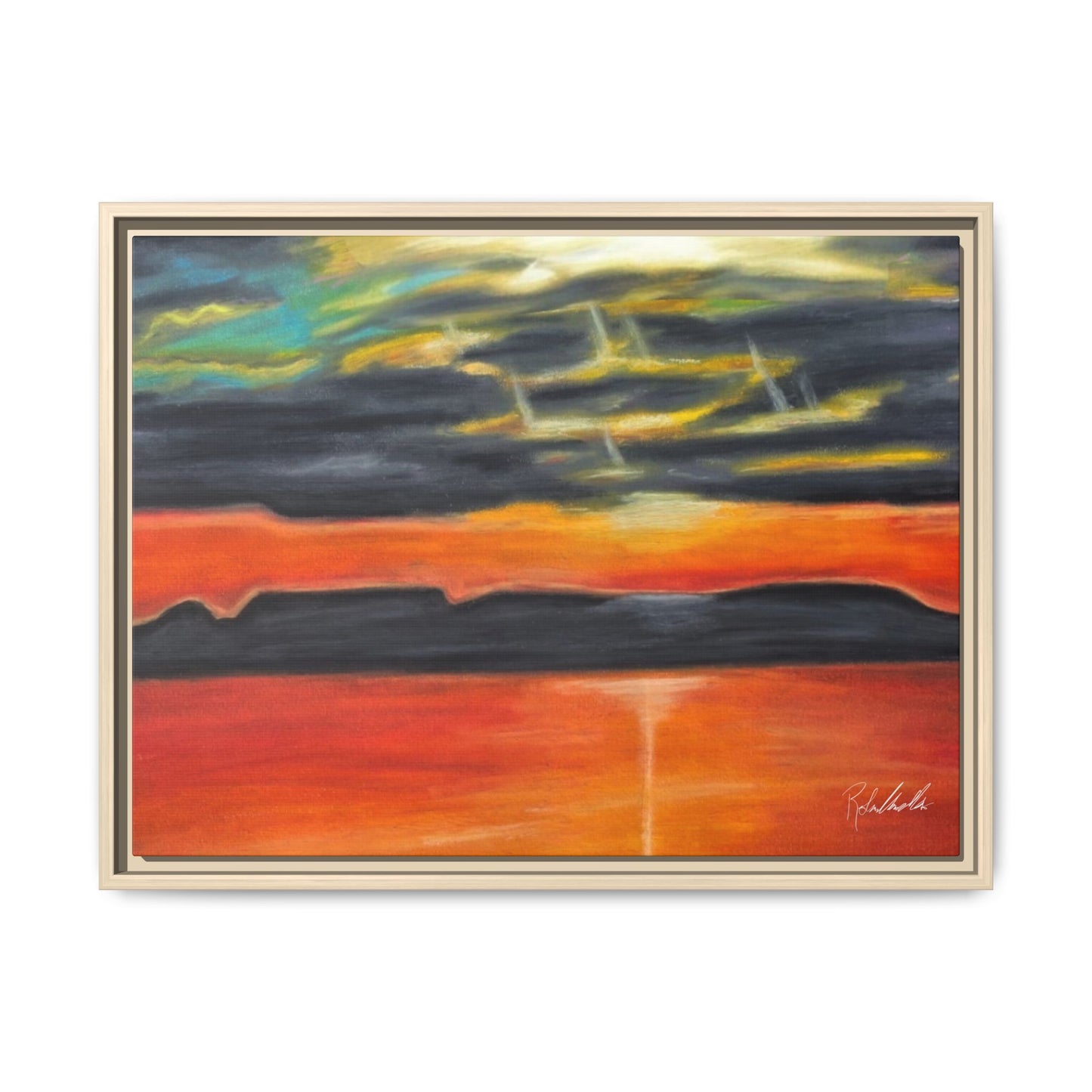 Sleeping Giant at Sunset Framed Wall Art