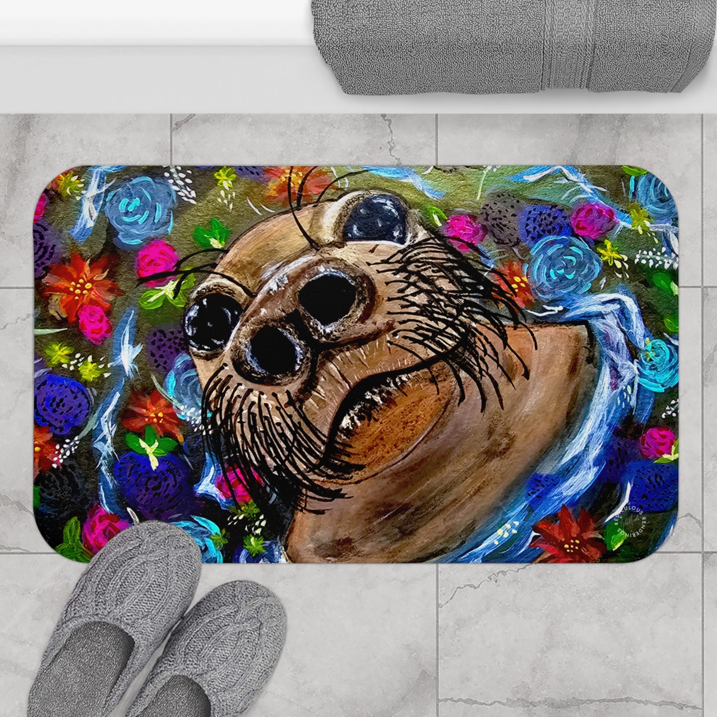 Seal Bath Mat  Anti-Slip, 100% Microfiber Rug- Home & Bathroom Supplies